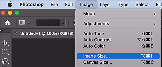 Photoshop Image Size dialog set to 800 pixels wide